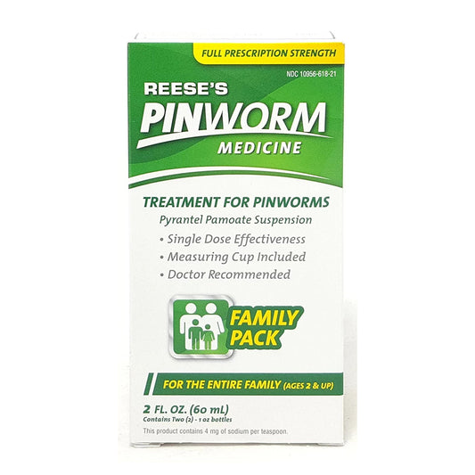 Reeses Pinworm Medicine Liquid For Entire Family, Full Prescription Strength, 2 Oz