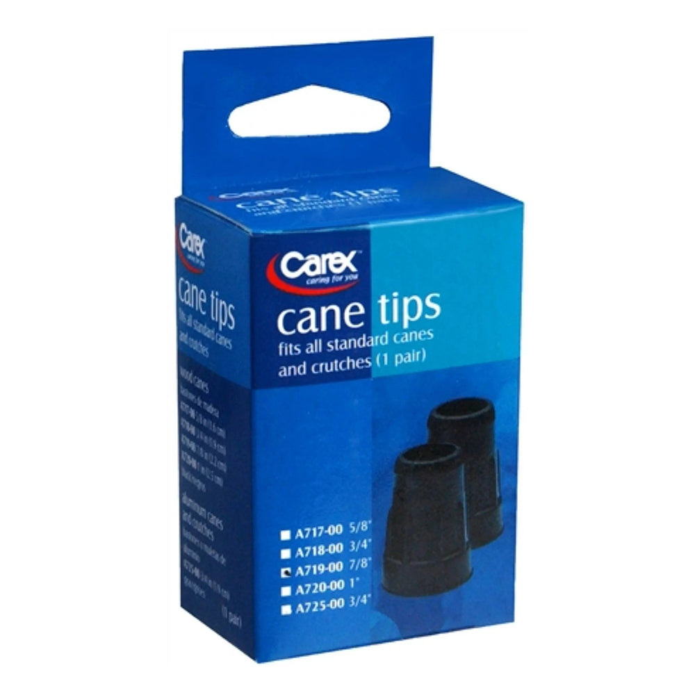 Carex Health CareBrands Fga71900 7/8 Black Cane Tips 2 Count