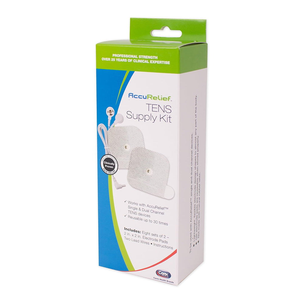 Accurelief Universal Tens Unit Supply Kit - Tens Unit Pads And Lead Wires