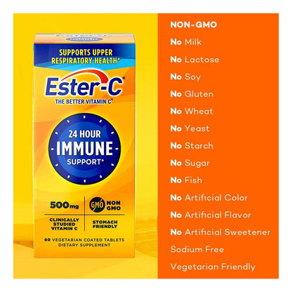 Ester-C Vitamin C 500Mg Tablets - 60 Count