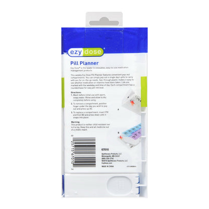 Ezy Dose Travel (7-Day) Pill, Medicine, Vitamin Organizer - 1 Ea