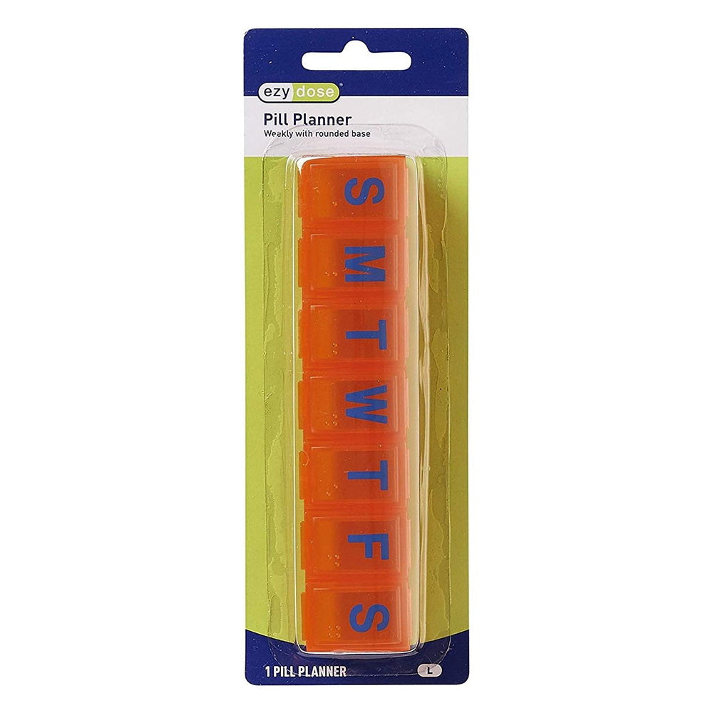 Ezy Dose 7 Day Pill Organizer - Large, Amber - 1 Ea
