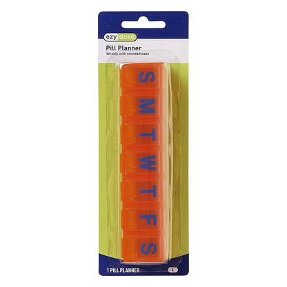 Ezy Dose 7 Day Pill Organizer - Large, Amber - 1 Ea