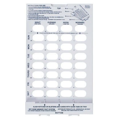 Ezy Dose Unit Dose Tray - Monthly/Weekly Compatibility - 1 Ea