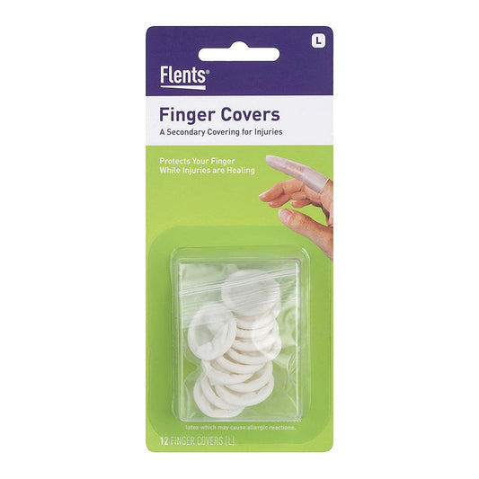 Flents First Aid Finger Covers, 12 Count, Large Protects Finger While Healing From Injury