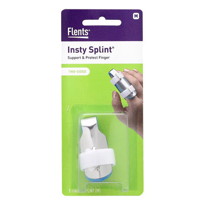 Flents Finger Splint, 2-Sided Splint, Medium, Supports & Protects Injured Finger