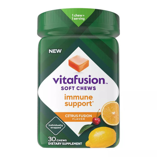 Vitafusion Soft Chews, Immune Support, Dietary Supplement, Citrus Fusion Flavor, 30 Count