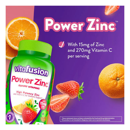Vitafusion Power Zinc Dietary Supplements - 90Ct