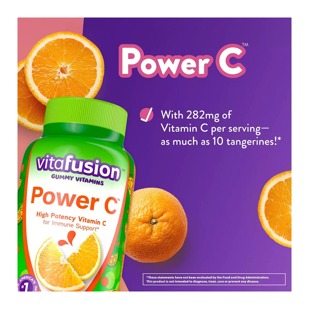 Vitafusion Power C Adult Vitamins Gummy, Immune Support, Natural Orange 150 ea