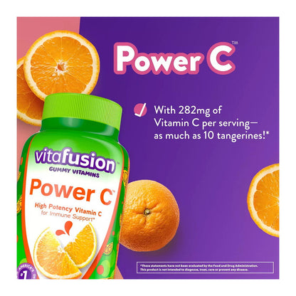 Vitafusion Power C Adult Vitamins Gummy, Immune Support, Natural Orange 150 ea
