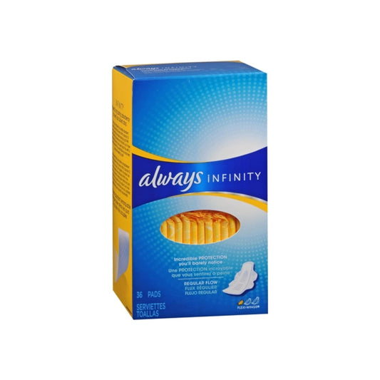 Always Infinity Maxi Pads Flexi-Wings Regular Flow 36 Each