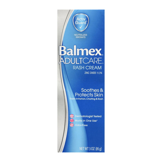 Balmex Adult Care Rash Cream With Zinc Oxide, 3 Oz
