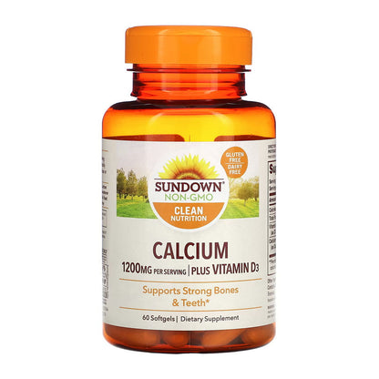 Sundown Calcium 1200 Plus D Liquid Filled Softgels 60 Ea
