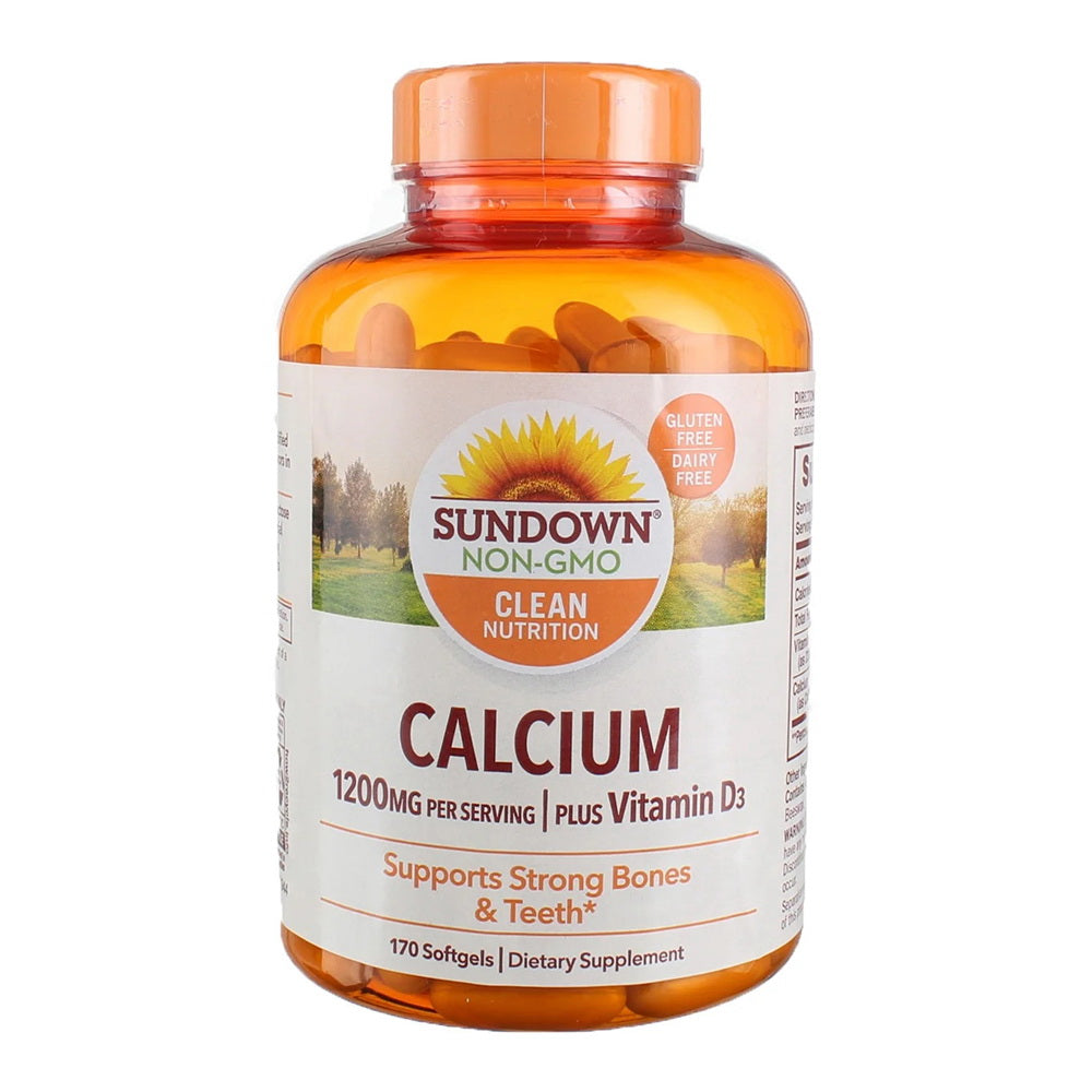 Sundown Calcium Plus D3, 1200 Mg, Liquid-Filled, 170 Softgels