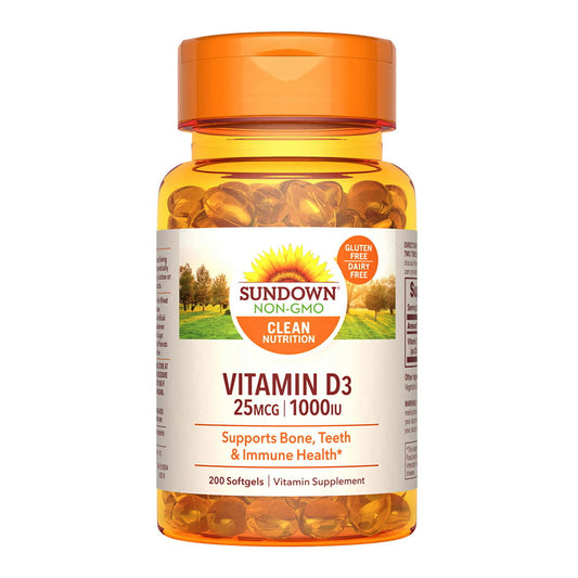 Sundown Naturals High Potency D3 Vitamin D 1000 Iu Softgels 100 Ea