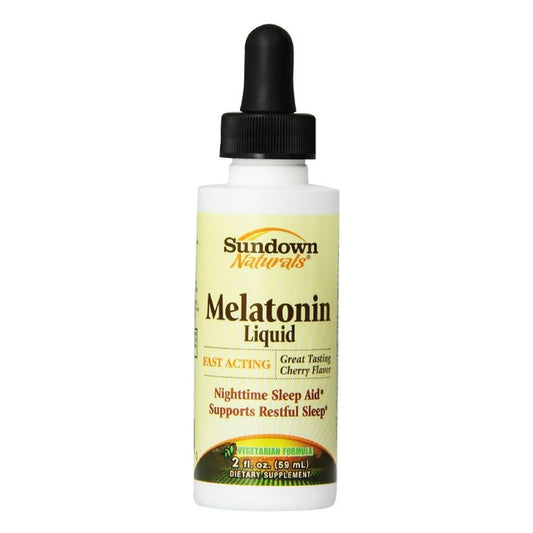 Sundown Naturals Sublingual Melatonin Liquid Cherry Flavor, 2 Ounce