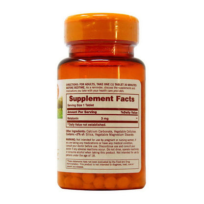 Sundown Melatonin 3 Mg Tablets 120 Tablets