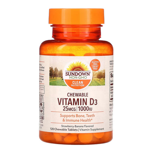 Sundown Naturals??????? Vitamin D3 25 Mcg (1000 Iu), 120 Chewable Tablets