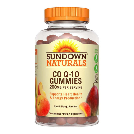 Sundown Naturals Co Q-10 200 Mg Gummies Peach Mango Flavor - 50 Ct