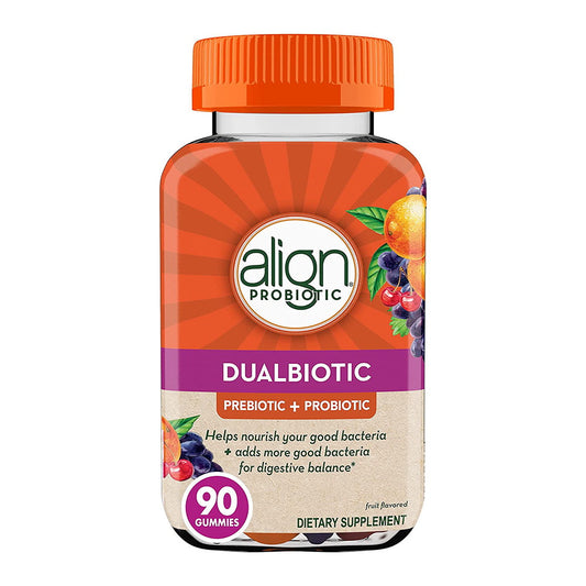 Align Dualbiotic Probiotic For Men And Women Natural Fruit Flavors - 90 Gummies