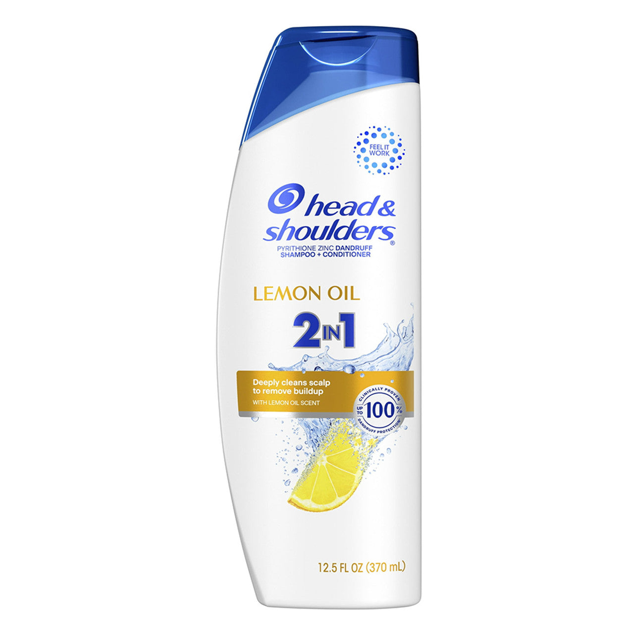 Head and Shoulders 2 in 1 Dandruff Shampoo and Conditioner with Lemon Essential Oil, 12.5 Oz