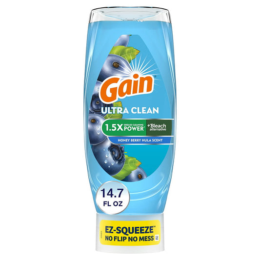 Gain Ultra Clean Dishwashing Liquid, Honey Berry Hula Scent, 14.7 Oz