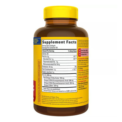 Nature Made Fish Oil 1200 Mg Softgels 100 Ea