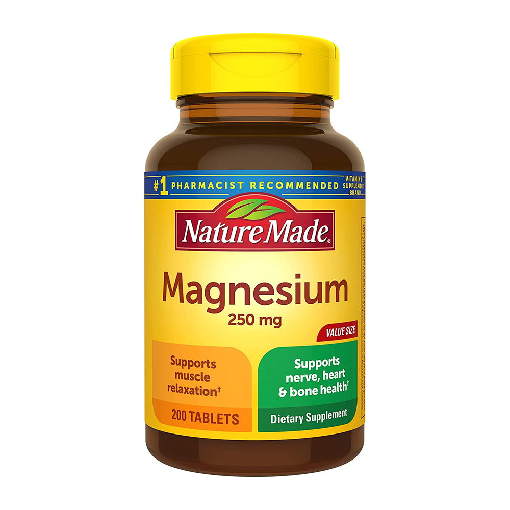 Nature Made Magnesium Oxide 250 Mg, Dietary Supplement For Muscle Support - 200 Tablets