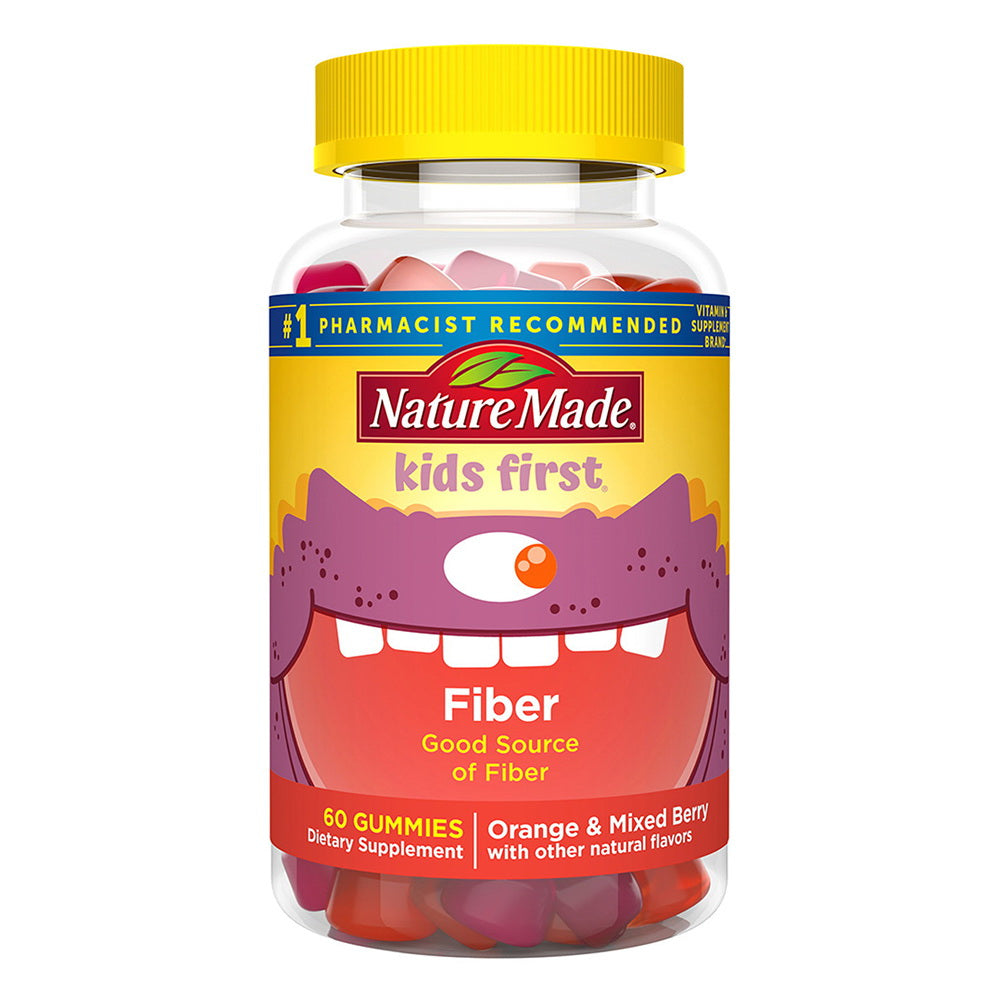 Nature Made Kids First Fiber Gummies Assorted Fruit Flavors - 60 Ct