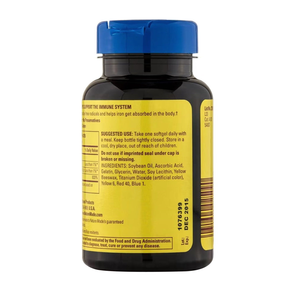 Nature Made Vitamin C 500 Mg Liquid Softgels 60 Soft Gels