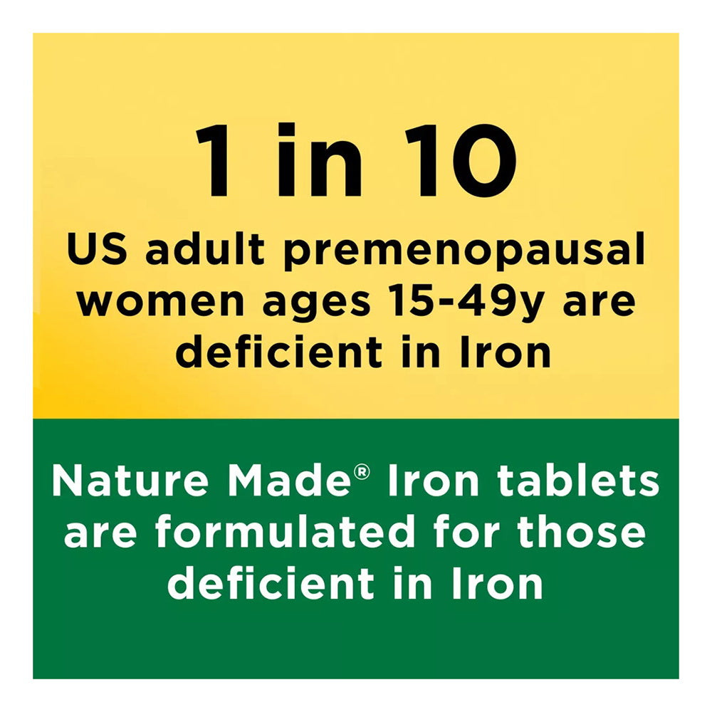 Nature Made Iron 65 Mg Tablets - 180 Tablets