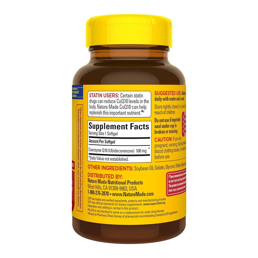 Nature Made Coq10 100 Mg Heart Support Dietary Supplement - 72 Softgels