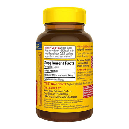 Nature Made Coq10 100 Mg Heart Support Dietary Supplement - 72 Softgels