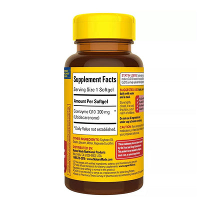 Nature Made Coq10 200 Mg Liquid Softgels 40 Ea