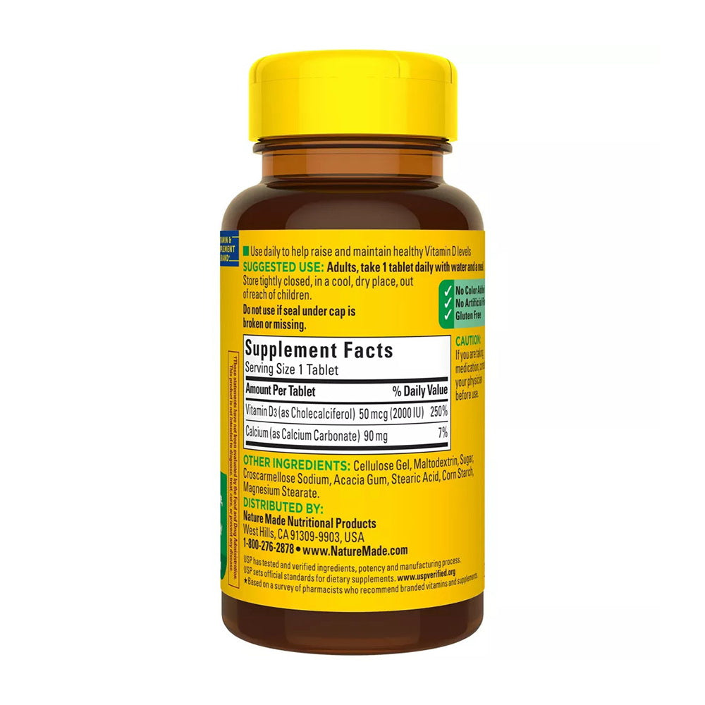 Nature Made Vitamin D3 2000 Iu Tablets 100 Ea