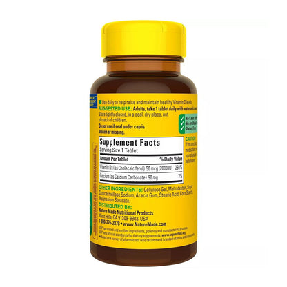 Nature Made Vitamin D3 2000 Iu Tablets 100 Ea