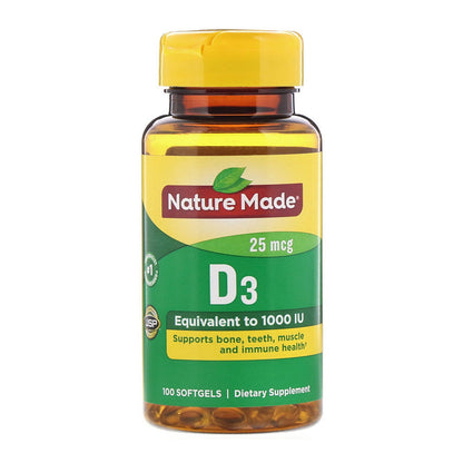 Nature Made Vitamin D3 Liquid Softgels 100 Ea