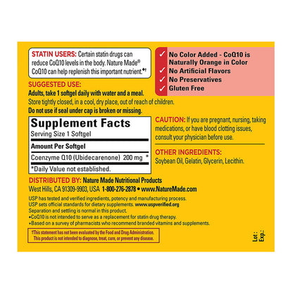 Nature Made Coq10 200Mg - 80 Softgels