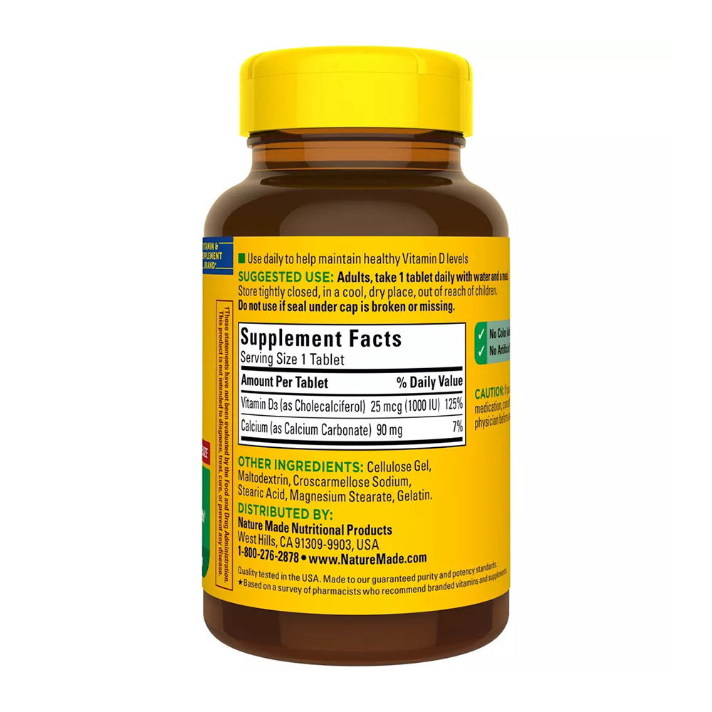 Nature Made Vitamin D3 1000 Iu (25 Mcg) Tablets - 300 Count