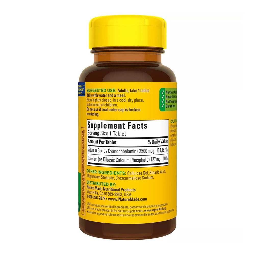 Nature Made Extra Strength Vitamin B12 2500 Mcg Tablets, 60 Count