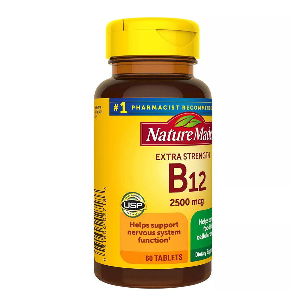 Nature Made Extra Strength Vitamin B12 2500 Mcg Tablets, 60 Count