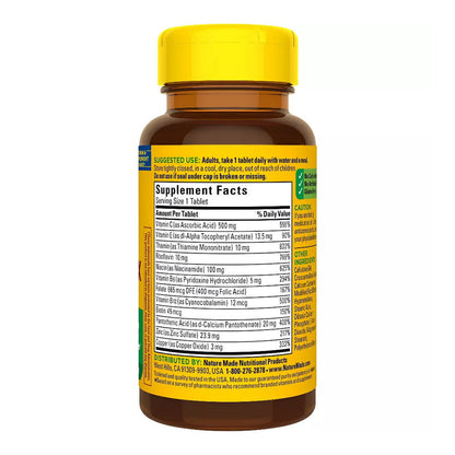 Nature Made Stress B-Complex Dietary Supplement Tablets With Vitamin C & Zinc 75 Ea