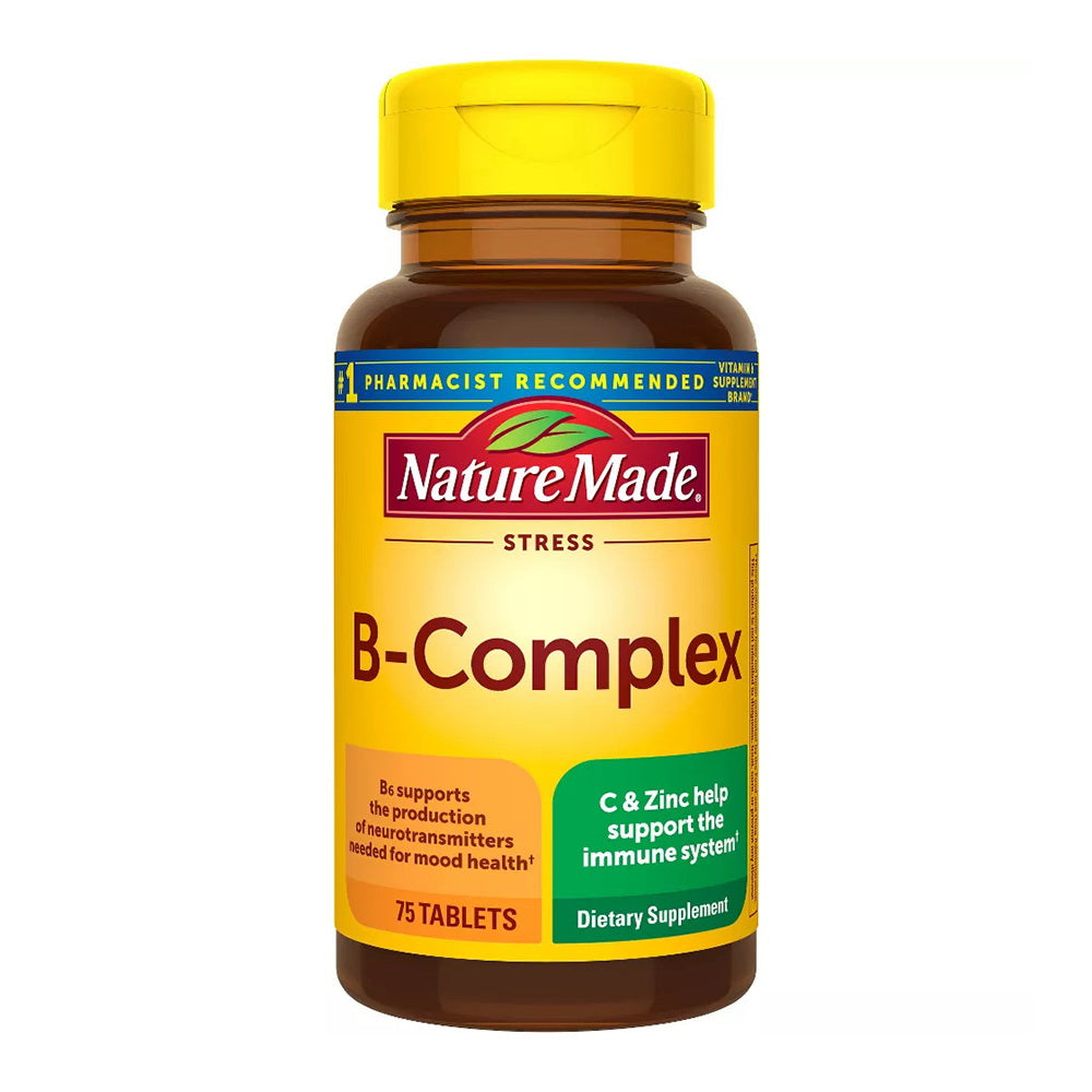 Nature Made Stress B-Complex Dietary Supplement Tablets With Vitamin C & Zinc 75 Ea