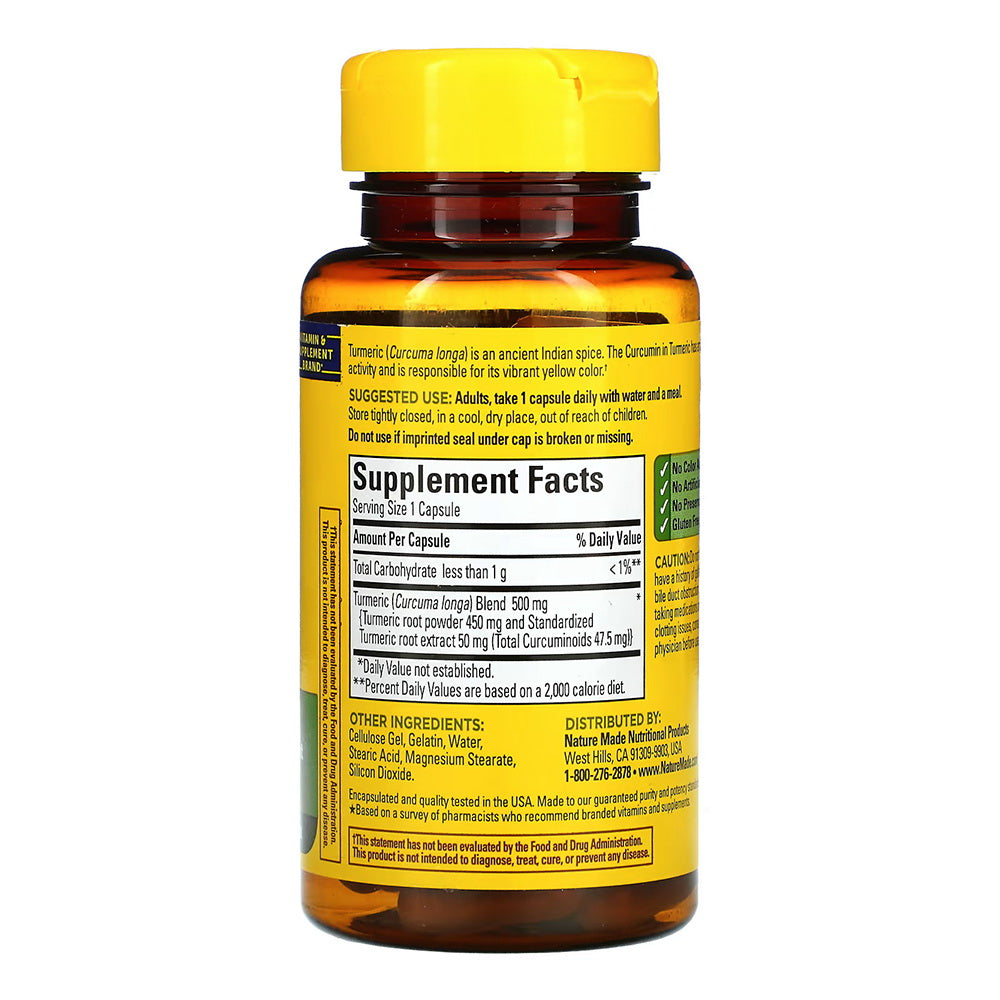 Nature Made Turmeric 500 Mg Capsules 60 Ea