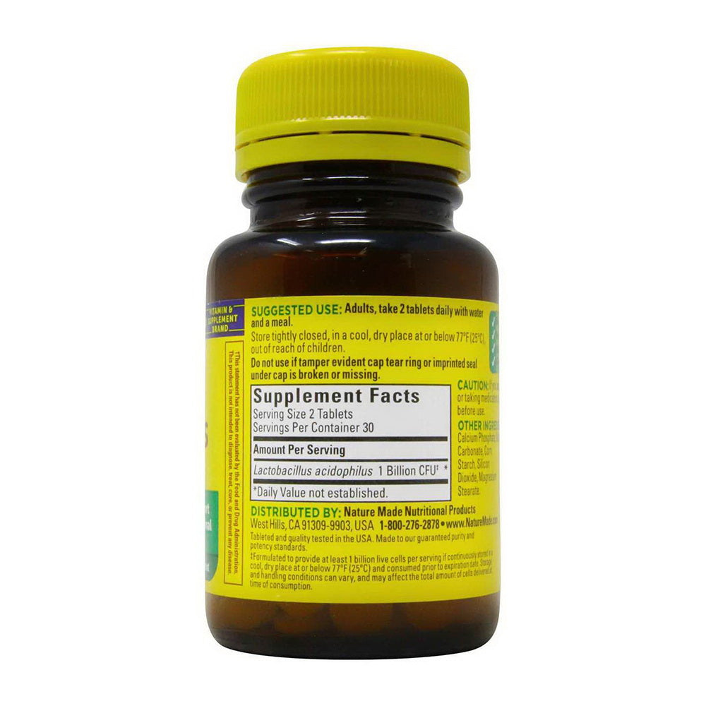 Nature Made Acidophilus Probiotics Tablets 60 Ea