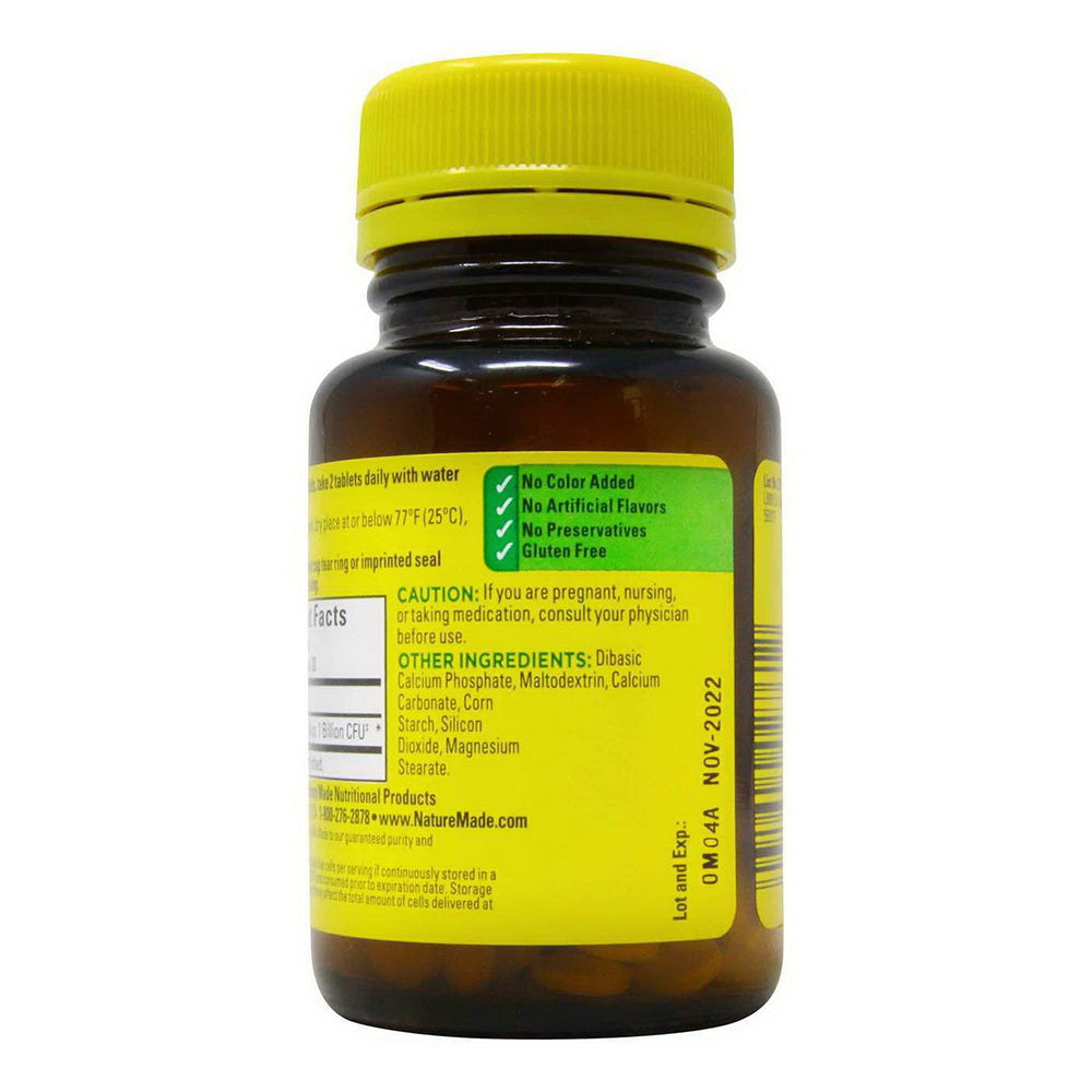 Nature Made Acidophilus Probiotics Tablets 60 Ea