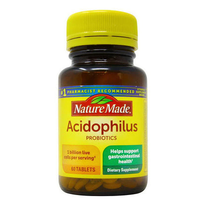 Nature Made Acidophilus Probiotics Tablets 60 Ea