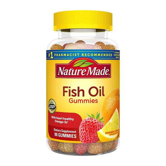Nature Made Fish Oil Adult Gummies, Pineapple-Orange, Peach & Mango 90 Ea