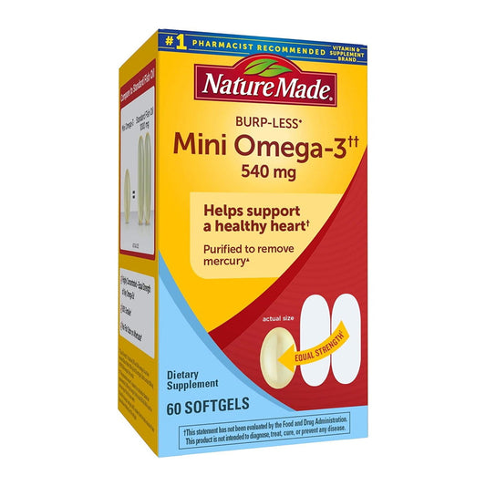 Nature Made Full Strength Mini Omega-3 Softgels 60 Ea