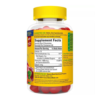 Nature Made Energy B-12 Adult Gummies, Cherry & Wild Berries 80 Ea